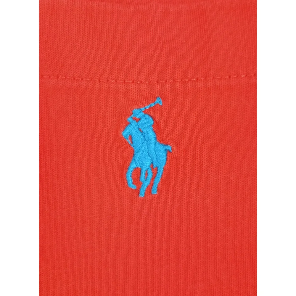 Polo Ralph Lauren Mens M Red Chest Pocket Blue Pony Logo Short Sleeve Tshirt